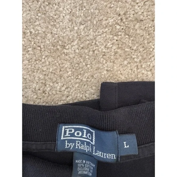 Polo Ralph Lauren Polo Shirt Mens Large Black Red Pony Short Sleeve Classic Fit - Picture 2 of 6